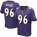 Men Nike Baltimore Ravens &96 Marcus Spears Elite Purple Team Color NFL Jersey