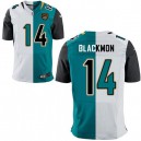 Men Nike Jacksonville Jaguars &14 Justin Blackmon Elite Team/Road Two Tone NFL Jersey