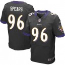 Men Nike Baltimore Ravens &96 Marcus Spears Elite Black Alternate NFL Jersey