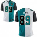 Men Nike Jacksonville Jaguars &89 Marcedes Lewis Elite Team/Road Two Tone NFL Jersey