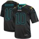 Hommes Nike Jacksonville Jaguars # 10 Josh Scobee Élite Lights Out noir NFL Maillot Magasin