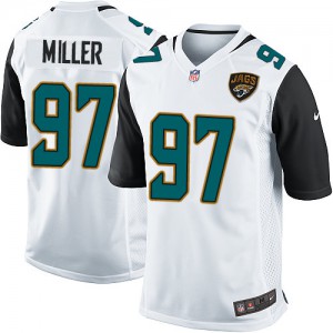 Jaguars de Jacksonville jeunesse Nike # 97 Roy Miller Élite blanc NFL Maillot Magasin