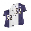 Women Nike Baltimore Ravens &52 Ray Lewis Elite Team/Road Two Tone NFL Jersey