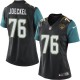 Women Nike Jacksonville Jaguars &76 Luke Joeckel Elite Black Alternate NFL Jersey
