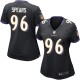 Women Nike Baltimore Ravens &96 Marcus Spears Elite Black Alternate NFL Jersey