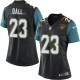 Women Nike Jacksonville Jaguars &23 Alan Ball Elite Black Alternate NFL Jersey