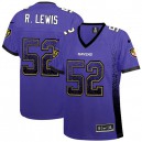 Women Nike Baltimore Ravens &52 Ray Lewis Elite Purple Drift Fashion NFL Jersey