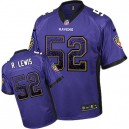 Men Nike Baltimore Ravens &52 Ray Lewis Elite Purple Drift Fashion NFL Jersey