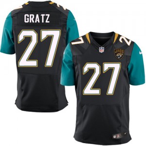 Hommes Nike Jacksonville Jaguars # 27 Dwayne Gratz Élite noir alternent NFL Maillot Magasin