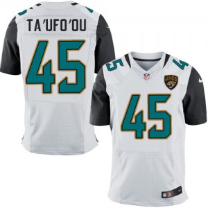 Hommes Nike Jacksonville Jaguars # 45 Will Ta'ufo' UO Élite blanc NFL Maillot Magasin