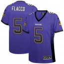 Women Nike Baltimore Ravens &5 Joe Flacco Elite Purple Drift Fashion NFL Jersey