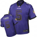 Youth Nike Baltimore Ravens &5 Joe Flacco Elite Purple Drift Fashion NFL Jersey