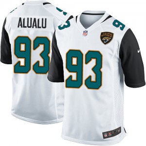 Jaguars de Jacksonville jeunesse Nike # 93 Tyson Alualu Élite blanc NFL Maillot Magasin