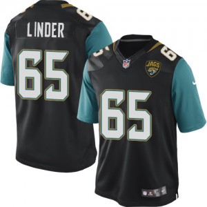 Jaguars de Jacksonville jeunesse Nike # 65 Brandon Linder Élite noir alternent NFL Maillot Magasin