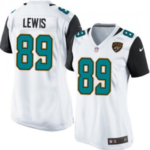 Femmes Nike Jacksonville Jaguars # 89 Marcedes Lewis Élite blanc NFL Maillot Magasin