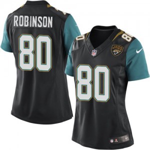 Femmes Nike Jacksonville Jaguars # 80 Allen Robinson Élite noire remplaçant NFL Maillot Magasin