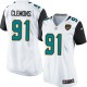 Women Nike Jacksonville Jaguars &91 Chris Clemons Elite White NFL Jersey