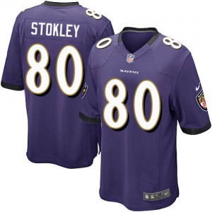 Jeunesse Nike Baltimore Ravens # 80 Brandon Stokley Élite équipe Purple couleur NFL Maillot Magasin