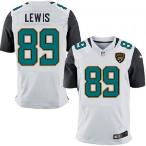 Hommes Nike Jacksonville Jaguars # 89 Marcedes Lewis Élite blanc NFL Maillot Magasin