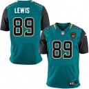 Men Nike Jacksonville Jaguars &89 Marcedes Lewis Elite Teal Green Team Color NFL Jersey