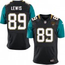 Men Nike Jacksonville Jaguars &89 Marcedes Lewis Elite Black Alternate NFL Jersey