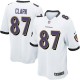 Youth Nike Baltimore Ravens &87 Dallas Clark Elite White NFL Jersey