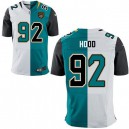 Men Nike Jacksonville Jaguars &92 Ziggy Hood Elite Team/Road Two Tone NFL Jersey