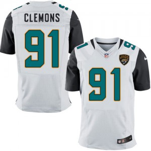 Hommes Nike Jacksonville Jaguars # 91 Chris Clemons Élite blanc NFL Maillot Magasin