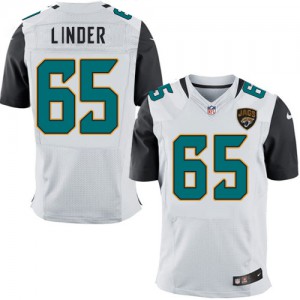 Hommes Nike Jacksonville Jaguars # 65 Brandon Linder Élite blanc NFL Maillot Magasin
