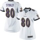 Women Nike Baltimore Ravens &80 Brandon Stokley Elite White NFL Jersey