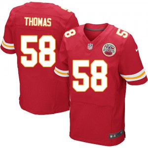 Hommes Nike Chiefs de Kansas City # 58 Derrick Thomas Élite rouge couleur NFL maillot de Team