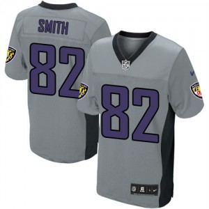 Hommes Nike Baltimore Ravens # 82 Torrey Smith élite gris ombre NFL Maillot Magasin