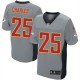 Men Nike Kansas City Chiefs &25 Jamaal Charles Elite Grey Shadow NFL Jersey