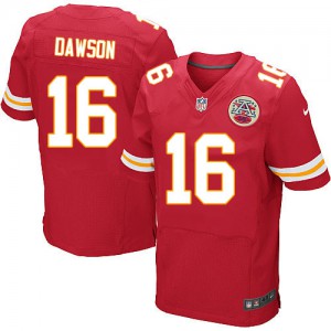 Hommes Nike Chiefs de Kansas City # 16 Len Dawson élite rouge équipe NFL Maillot Magasin de couleur