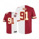 Men Nike Kansas City Chiefs &91 Tamba Hali Elite Team/Road Two Tone NFL Jersey