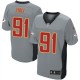 Men Nike Kansas City Chiefs &91 Tamba Hali Elite Grey Shadow NFL Jersey