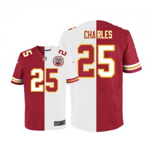 Hommes Nike Chiefs de Kansas City # 25 Jamaal Charles élite Team/route deux tonnes NFL Maillot Magasin