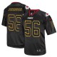 Men Nike Kansas City Chiefs &56 Derrick Johnson Elite Lights Out Black NFL Jersey