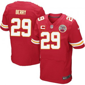 Hommes Nike Chiefs de Kansas City # 29 Eric Berry élite rouge équipe couleur C Patch NFL Maillot Magasin