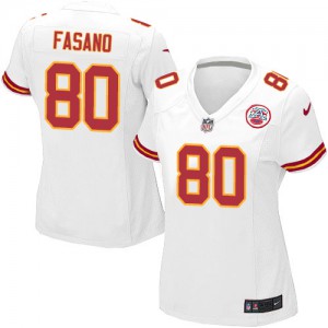 Femmes Nike Chiefs de Kansas City # 80 Anthony Fasano Élite blanc NFL Maillot Magasin