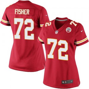 Femmes Nike Chiefs de Kansas City # 72 Eric Fisher élite rouge équipe NFL Maillot Magasin de couleur