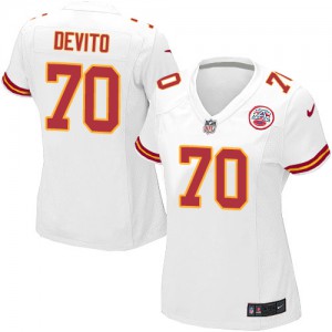 Femmes Nike Chiefs de Kansas City # 70 Mike DeVito Élite blanc NFL Maillot Magasin