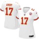 Women Nike Kansas City Chiefs &17 Donnie Avery Elite White NFL Jersey