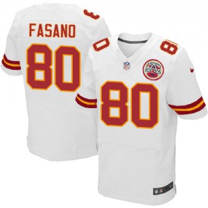 Hommes Nike Chiefs de Kansas City # 80 Anthony Fasano Élite blanc NFL Maillot Magasin