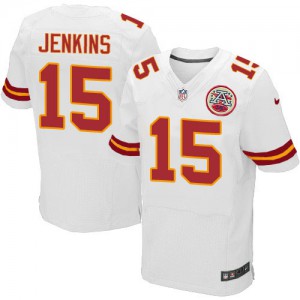 Hommes Nike Chiefs de Kansas City # 15 A.J. Jenkins Élite blanc NFL Maillot Magasin