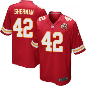 Jeunesse Nike Chiefs de Kansas City # 42 Anthony Sherman élite rouge équipe NFL Maillot Magasin de couleur
