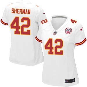 Femmes Nike Chiefs de Kansas City # 42 Anthony Sherman Élite blanc NFL Maillot Magasin