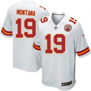 Jeunesse Nike Chiefs de Kansas City # 19 Joe Montana Élite blanc NFL Maillot Magasin