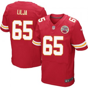 Hommes Nike Chiefs de Kansas City # 65 Ryan Lilja Élite rouge couleur NFL maillot de Team