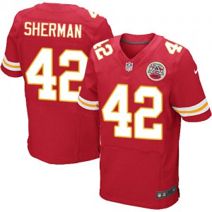 Hommes Nike Chiefs de Kansas City # 42 Anthony Sherman élite rouge équipe NFL Maillot Magasin de couleur Hommes Nike Chiefs de Kansas City # 42 Anthony Sherman élite rouge équipe NFL Maillot Magasin de couleur